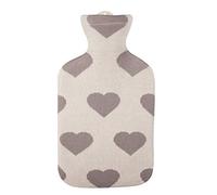 2.0 litre rubber hot water bottle with knitted cover made of cotton "Heart As"