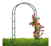 2.0 m/2.2 m metal plant support for climbing roses green trellis with base sturdy garden shelf ideal for vertical gardening L 260 x W 40 x H 220 cm