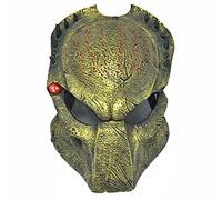 2.0 Predator Cosplay Mask With LED Design GFRP Alien Full Face Mask Halloween Dance Party Costume Mask Props (E)