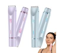 2-0 Shaver, The 2-in-1 for Healthy and Soft Skin that Lasts, Women's Electric Razor for Armpits, Legs, Arms, Body, Face (Blue and Purple)