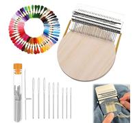 2.0 Upgrade Knit Patch Darning Loom Kit, Mini Knitpatch Machine, 50-Color Knitting Yarn, Sewing Craft Supplies Quickly Sewing Repair & Easily, Knit Kits for Quickly Sewing Repair