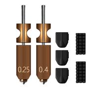 2.0 Version 0.25MM 0.4MM Original AD5X Nozzle Kit for Flashforge Adventurer 5X 3D Printer Hotend Integrated Heating Block Component with 3 Silicone Socks and 2 Nozzle Wipers, Adventurer 5X Accesseries