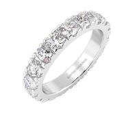 2.00 Carat D/VVS Round Diamond Full Eternity Band in Platinum (950) - UK Hallmarked | Luxury Wedding Ring for Women | Gift for Valentine’s Day, Christmas, Birthday, Anniversary, Mother’s Day Size R
