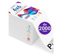 2,000 Unit Fanfold 4x6 Direct Thermal Shipping Labels - BPA-Free, Smudge-Resistant, Strong Adhesive - Compatible with Rollo, Zebra, MUNBYN Printers - Works with UPS, USPS, FedEx, Amazon FBA
