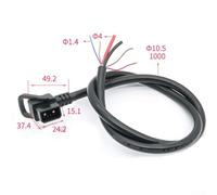 2+02+4 Male Elbow AC/DC Power Connector for Energy Storage and New Energy Lithium Battery Electric Vehicles, 24V 6A Charging Cord with(2 4 Elbow Male)