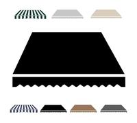 2.0m 2.5m 3.0m 3.6m 4m 5m Waterproof Polyester Replacement Canopy Fabric for Retractable nings Dark Color 200x150cm -UV-Resistant Outdoor Sun Protect