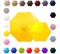 2.0m 2.7m 3.0m 4.0m Outdoor Canopy Parasol Cover 6/8 Arms, UV30+ Waterproof Replacement Cover Fabric for Large Umbrella, Outdoor Umbrellas Parasol Beach Sunshade(Yellow,8-RIBS-11.5FT/3.50m)