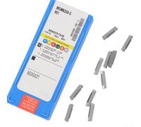 2.0mm Carbide Insert for Machining Aluminum Grooving, MGGN200 MGMN200-G H01, High Finish -Finishing and Finishing, 10pcs Silver Toolholder with Strong Wear