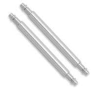 2.0mm Diameter "Skinny Fat" Spring Bars | 24 mm Single Flange | Pack of 2 | Extra Large 1.1mm Tip | Compatible with Seiko SKX007 and SKX009 Dive Watches | Stainless Steel Replacement Watch Pins (24mm)