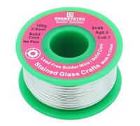 2.0mm Lead Free Solder Wire for Stained Glass Craft, Art Craft Soldering Wire, 100g No Lead Solder Wire, Sn99 Ag0.3 Cu0.7 Diameter 0.08 Solid Core No Flux