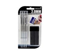 2.0mm Metal Deep Hole Mechanical Pencil Set, 4 Automatic Pencils with 48PCS 2B Leads + 1 Eraser Woodworking Writing Drawing DIY Projects, Ideal for Carpenters Artists Jobsite School Home