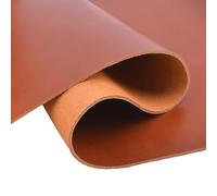 2.0MM Thick Tooling Leather Square 5-6OZ Genuine Top Full Grain Cow Skins Leather Sheets for Crafts Tooling Sewing (Brown (2.2mm Hard), 12'' x 24'')