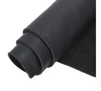 2.0MM Thick Tooling Leather Square 5-6OZ Genuine Top Full Grain Cow Skins Leather Sheets for Crafts Tooling Sewing (Black (2.0mm Soft), 12'' x 6'')