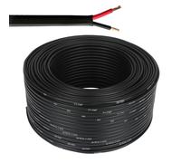 2×1.0mm² Flat Twin 2 Core Automotive Cable 2 Conductor Copper Electrical Wire 12V 24V, Thin Wall Red/Black Automotive Boat Cable 5 Meters