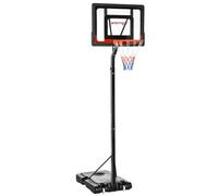 2.1-2.6m Basketball Hoop and Stand with Weighted Base, Portable on Wheels