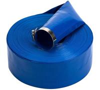 2-1/2 in x 25 ft Pool Backwash Hose Heavy Duty Drain Discharge Double PVC Lay flat General Purpose Vinyl Hose, Burst Resistant for Water Transfer Sump Pump Pool Filter (2.5in 25ft fiber reinforced)