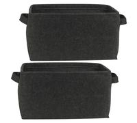 (2) 1/2 Large Felt Storage Basket Hamper Laundry Bag