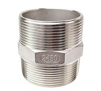 2-1/2" Male to Male NPT Hex Nipple Pipe Threaded 304 Stainless Steel Pipe Fitting