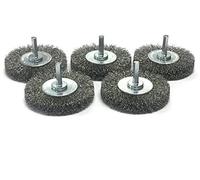 2-1/2" Mounted Crimped Wire Wheel - Carbon Steel Wire - 5 Pack