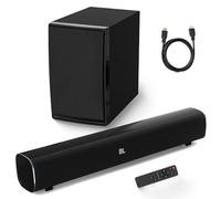 2.1 CH Compact Sound Bar for TV with Subwoofer,Deep Bass,No Distortion Soundbar with HDMI cable,PC Gaming Home Theater,Surround Sound Speaker System,Bluetooth/AUX/USB/Optical/HDMI(ARC) Connection