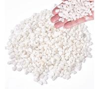 2.1 Lb Pebbles, 0.7-0.9CM Decorative Stones, White Stones for Garden, White Garden Stones, Garden Pebbles, Stones for Plant Pots, Garden Stones, Decorative Stones for Vases, Glass Pebbles for Vases.