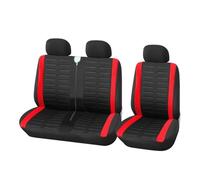 2+1 Seat Covers Car Seat Cover For Transporter/Van For Master 3 Seater Universal For 2+1 Car Seater Truck Interior Car Seat Protectors Car Seat Covers(Red)