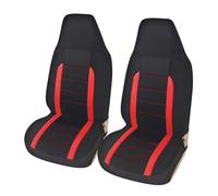 2+1 Seat Covers Car Seat Cover For Transporter/Van For Master 3 Seater Universal For 2+1 Car Seater Truck Interior Car Seat Protectors Car Seat Covers(2 Red front seat)