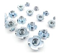 2/10/20Pcs M4 M5 M6 M8 M10 M12 Thickened Steel Furniture Cabinet Four Claws Speaker Blind Pronged Insert T Nut(20pcs M6x8)