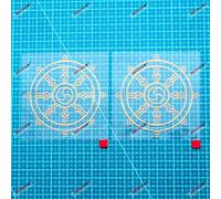 (2) 10.2cm Gold Wheel of The Dharma Dharmachakra Decal Sticker Car Vinyl Buddhism sda1