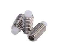 2-10 pcs M3 M4 M5 M6 M8 M10 304 stainless steel hexagon socket plastic nylon raised point headless bolts set screws(M6X16 10PCS)