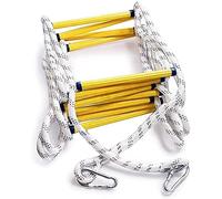 2-10 Story Emergency Fire Escape Ladder, Heavy Duty Rope with Carabiners, Compact & Reusable Safety Exit for Adults Kids, Weight Cap 900Lbs, Fits Window Frames, Ideal Home Hotel Office Backup Plan