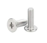 2/100 CM M0.8M1.2M1.4M2.5M3M4M5M6M8M10 304 stainless steel cross thin low flat head clamping screws(6mm,50pcs M2.5)