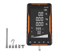 2-1000N Digital Force Gauge,Portable Push Pull Force Meter Unit with 6 Fixture Heads,Push and Pull Tester Dynamometer,LCD High Precision Measuring Instruments of 3 Measurement Units N/Kg/Lb(500N)