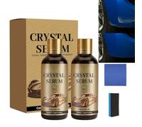 2*100ml Crystal Serum Light Ceramic Coating for Cars(with Spong&Towel),Graphene Ceramic Coating Spray,Crystal Serum Car Polish&Sealant,Advanced Hydrophobic Paint Protection,Long Lasting Shine for Cars