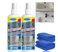 2*100ml Headstone Restoration & Cleaning Spray,Stone Cleaner for Graves, Tombstones,Tombstone &Monument Cleaning Spray,Highly Effective Headstone Cleaner for Graves,Stone Cleaner for Graves,Tombstones