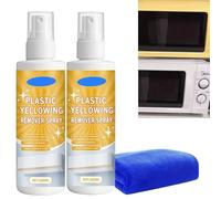 2*100ml Powerful Plastic Yellowing Remover&Restorer,Fast-Acting Paint Remover and PVC Cleaner for Toilet Seats,Appliances,Walls,and Cars,Plastic Restorer,Long-Lasting Cleanliness with Fresh Scent