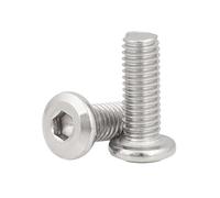 2~100pcs 304 A2 Stainless Steel Inner Hex Screws Flat Bevel Hexagon Socket Machine Screw Bolt M2 M2.5 M3 M4 M5 Fastening Nail(M2.5x20mm-50pcs)