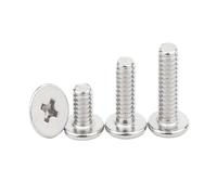 2/100pcs CM M0.8M1M1.2M1.4M2M2.5M3M4M5M6M8M10 304 Stainless Steel Cross Ultra Thin Super Low Flat Wafer Head Screw Bolt(4mm,100pcs M1.2)