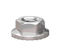 2~100pcs Flange Nut Lock Nut M2 M2.5 M3 M4 M5 M6 M8 M10 M12 M16 Carbon Steel Hexagon Hex Head Serrated Spinlock Nuts(Nickel plating,M12-5pcs)