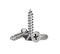 2-100pcs M1/M1.2/M1.4/M1.6/M1.7/M2/M2.2/M2.6/M3/M3.5/M4/M4.2/M5/M5.5/M6/M8 304 Stainless Steel Phillips Countersunk Head Self-tapping Wood Screws, M5.5x75mm(5pcs)