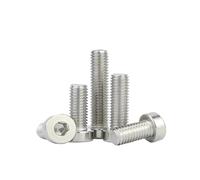 2~100pcs M2 M2.5 M3 M4 M5 M6 M8 M10 Hex socket Cap Low-Profile Socket Head Screw 304 A2 Stainless Steel Hexagon Thin Bolt(M6-5pcs,60mm)