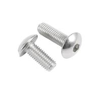 2-100pcs M2/M2.5/M3/M4/M5/M6/M8/M10 Stainless Steel Button Head Hexagon Socket Machine Screws, M4x18mm(20pcs)