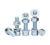2-100Sets 8.8 Grade Galvanized Inner Hexagonal Bolt Set Screw Nut Bolt Combination M3 M4 M5 M6 M8 M10 M12 M14 M16(45mm,M6-20Sets)