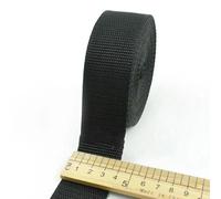 2-10M 20-50mm Nylon Webbing Bag Shoulder Strap to The Meter Belt Ribbon Decoration Binding Band Sewing Accessories-Black-38mm-3.0meters