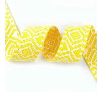 2-10M 38mm Jacquard Polyester Cotton Ribbon Band Canvas Bag Strap Belt Decorative Bias Webbing Tape Sewing Accessories-RD707-503Yellow-3.0meters