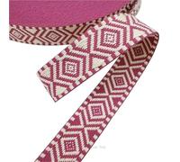 2-10M 38mm Jacquard Polyester Cotton Ribbon Band Canvas Bag Strap Belt Decorative Bias Webbing Tape Sewing Accessories for DIY Sewing Crafting(Rosered,10Meters)