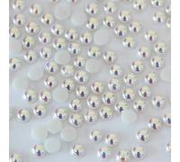 2-10mm Ceramic Clear Hotfix Rhinestones Half Round Hot Fix Strass DIY Sewing Accessories gems Diamond manualidades costura-White AB-10mm-100pcs