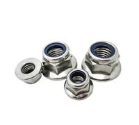 2-10pc M3 M4 M5 M6 M8 M10 M12 Black Carbon Steel 304 Stainless Hex Flange Lock Nut Self-locking Nuts for Bolts & Screws(M3 10pcs)