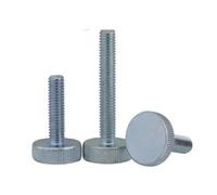 2-10pc M3 M4 M5 M6 M8 Zinc Plated Knurling Flat Head Knurled Thumb Screw Hand Tighten Computer Screws Length 6-40mm(M3X10 10PCS)