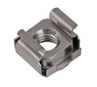 2-10pcs 304 Stainless Steel Cage Nuts Square Clip Floating Nut Cassette Elastic Enclosure Card Nut for Server Cabinet Shelf Rack Mount(201 Stainless Steel,M6(10Pcs))
